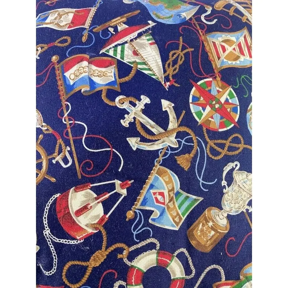 Nautical Throw Pillow Blue Red Ruffled Nautical Throw Pillow 20x20 Square